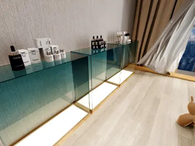 Light Luxury Live Broadcast Room - Modern Cosmetics Store Low-poly 3D model purchase