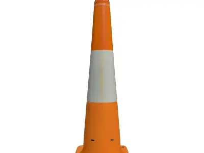 Realistic Traffic Safety Cone Prop Low-poly 3D model