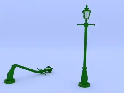 Street Light Low-poly 3D model