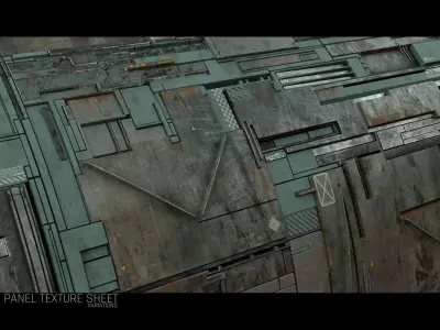 Scifi Wall Panel Texture Set F Texture