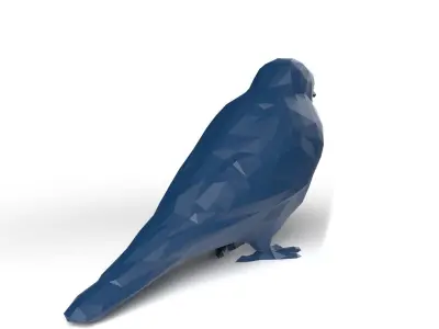 Swallow Low Poligonal Low-poly 3D model