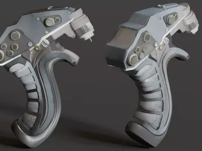 Futuristic Game-Ready Model Mechanical Tool or Medical Equipment Low-poly 3D model