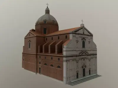 The Church of the Gesu - Chiesa del Gesu Low-poly 3D model