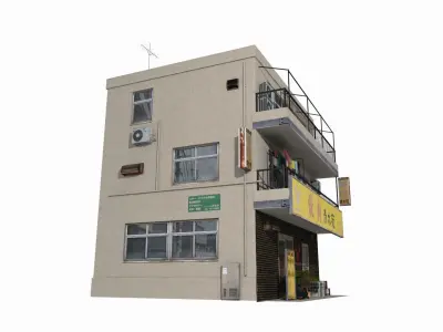 Tokyo House 001 Low-poly 3D model