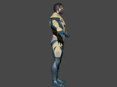 Black Lightning Low-poly 3D model