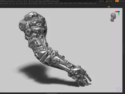 robot hand a03 3d print model 3D print model