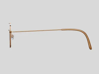 Rectangle glasses Free low-poly 3D model