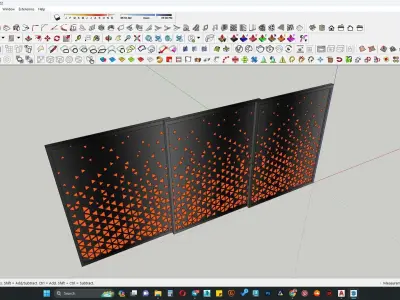 Glowing Partition wall 3d model 3D model