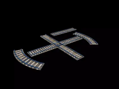 Railway Track 02 3D model