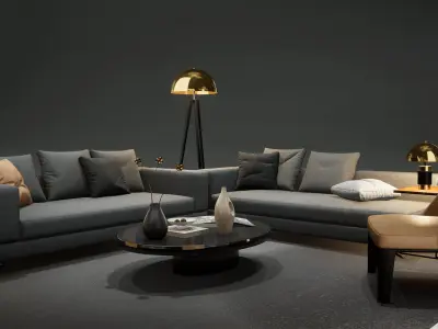 DH STUDIO Furniture Collection 02 Low-poly 3D model