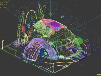 Heterogeneous World - Guard Training Factory 01 3D model