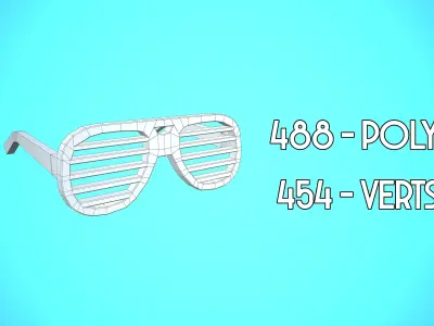 GLASSES 01 - CARTOON STYLIZED Low-poly 3D model