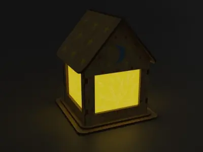 Lamp house Low-poly 3D model