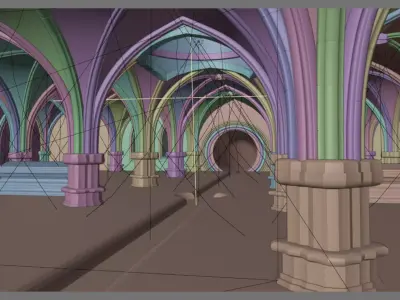 Gothic Underground Environment   3D model
