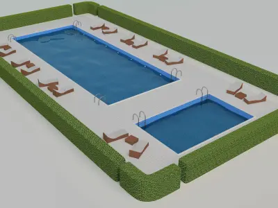 Swimming Pool Scene 3D model