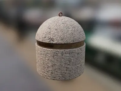 Road Block Low-poly 3D model