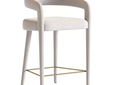 LISETTE WHITE COUNTER STOOL 3D model