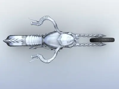 Sci Fi Motorcycle 3D model