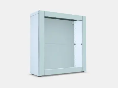 BESTA Shelf unit with glass door 25 Low-poly 3D model