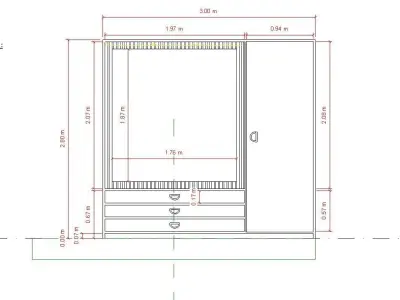 modern closet 3D model purchase
