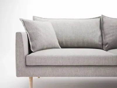 Wilhelm sofa with legs 3D model