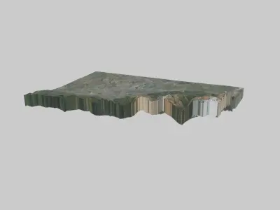 Almaty City Low-poly 3D model