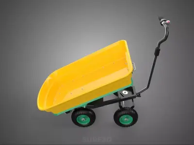 ELECTRIC DUMP CART CONSTRUCTION BUILDING SITE MATERIAL TRANSPORT 3D model