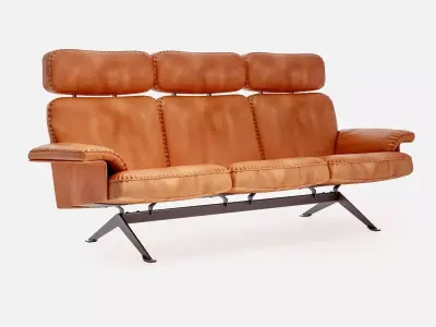 DS 31 113 3 Seater Sofa High Back 3D model