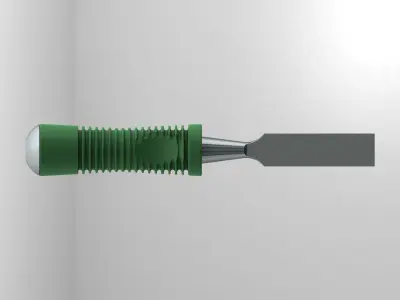Wood Chisel 19 mm Blade Width 3D model