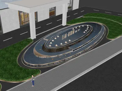 Modern Waterscape 3D model