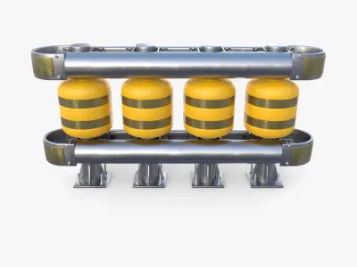 Tileable rolling barrier v2 3D model