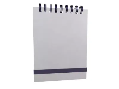 Notebook Pad With Spiral v1 002 Low-poly 3D model