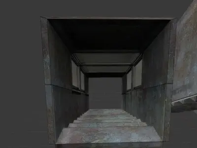 Three stairs components Free low-poly 3D model