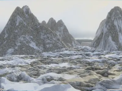 Landscapes 1 - Snowy Mountain 1c 3D model