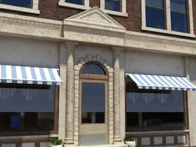 Apartment Building 156 Low Poly 3d Model Low-poly 3D model