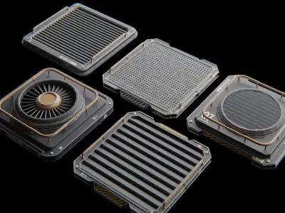 HyperVents V2  Low-poly 3D model