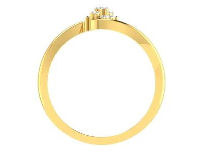 Solitaire Engagement Wedding Bypass Ring  3D print model get