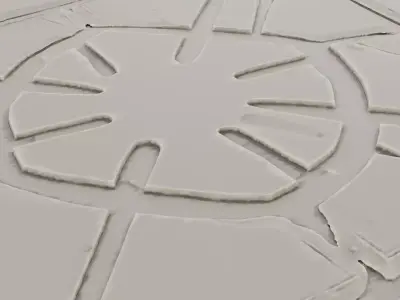 Fantasy Dungeon Stone Trap Plate for 3D print 3D model