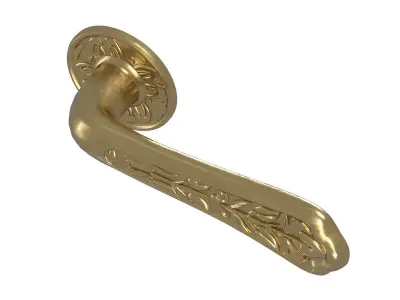 Sharjah door handle sige gold Classic style 3D model