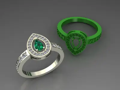 pear ring Free 3D print model