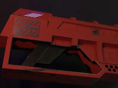 Sci-Fi Laser Gun Pistol AC-11 Low-poly 3D model