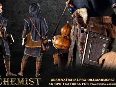 ALCHEMIST WITH 10 MEDIVAL BOOKS