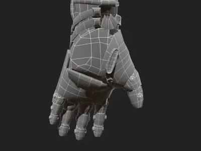 Scifi glove warior ver 2 Low-poly 3D model