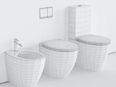 Ceramica Catalano Velis WC Low-poly 3D model