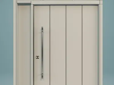 Entrance Copper pivot Door 3D model