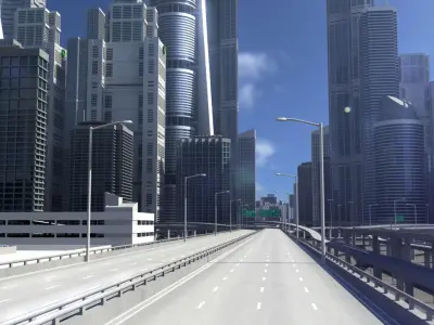Freeway02 City 3D model