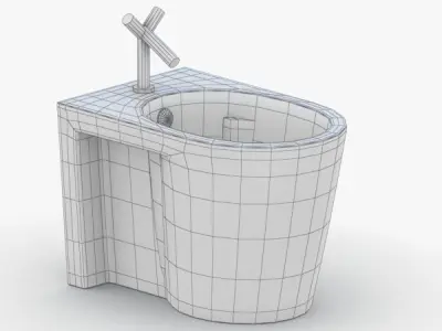 1553 - Toilet Low-poly 3D model