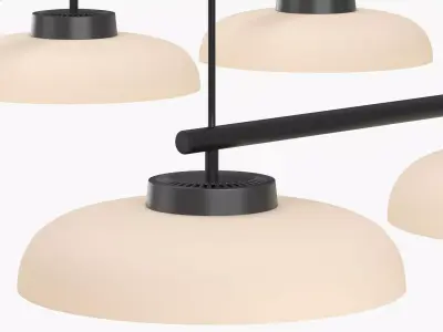 Devorm Split Straight Rail Pendant Dome Lamps 3D model