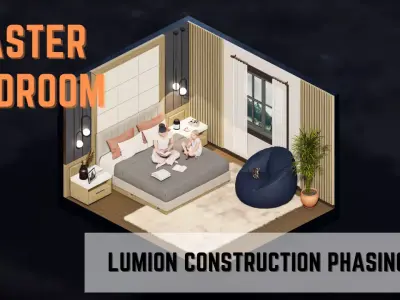 Bedroom Isometric  Phasing Lumion 12 premiere template 3D model
