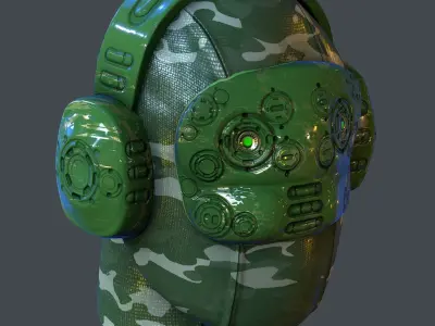 Gas mask helmet scifi Low-poly character art game space  Low-poly 3D model purchase